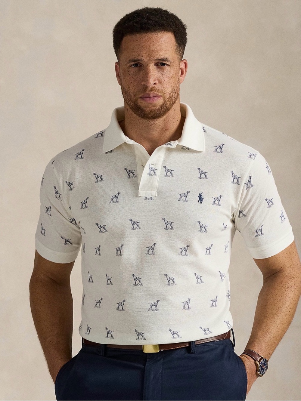 Polo Ralph Lauren
Big & Tall Dog-Print‎ Mesh Polo Shirt SZ: 3X